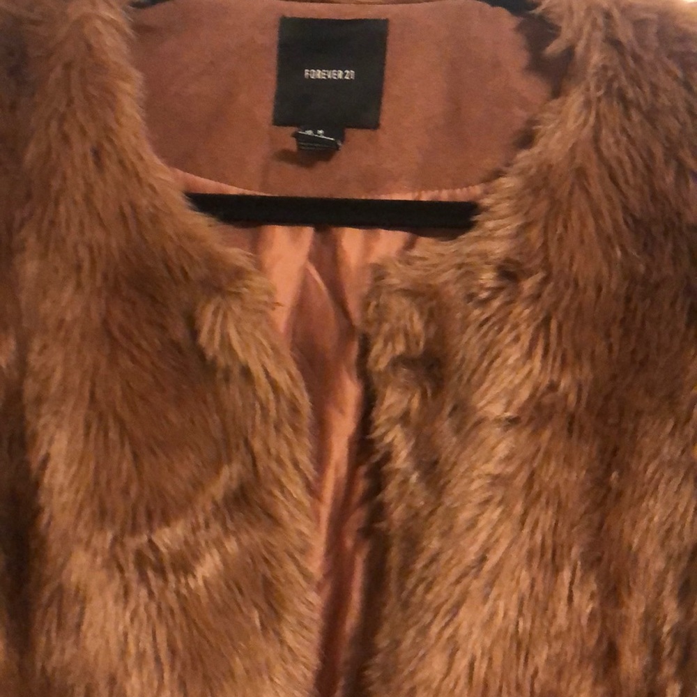 Faux Fur cropped coat